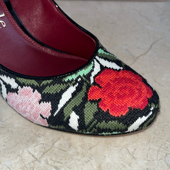 ♠️kate spade Muse Rose Garden Needlepoint Pumps NIB - Picture 7 of 16